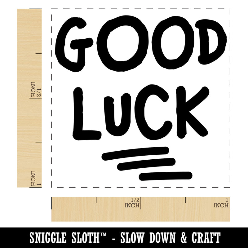 Good Luck Cute Text Self-Inking Rubber Stamp Ink Stamper