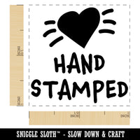 Hand Stamped Love Heart Self-Inking Rubber Stamp Ink Stamper