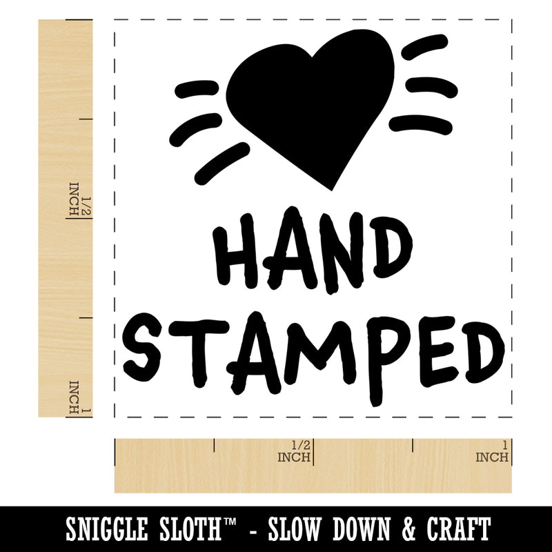 Hand Stamped Love Heart Self-Inking Rubber Stamp Ink Stamper