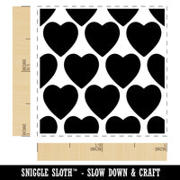 Heart Pattern Background Self-Inking Rubber Stamp Ink Stamper