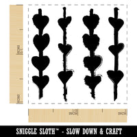 Heart Vines Background Sketch Self-Inking Rubber Stamp Ink Stamper