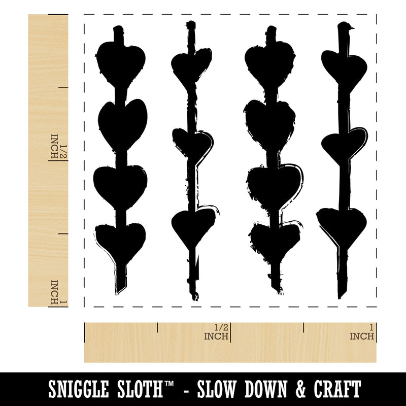 Heart Vines Background Sketch Self-Inking Rubber Stamp Ink Stamper