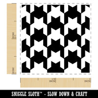 Houndstooth Pattern Background Self-Inking Rubber Stamp Ink Stamper