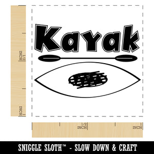 Kayak Doodle Self-Inking Rubber Stamp Ink Stamper