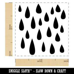 Lots of Raindrops Raining Water Self-Inking Rubber Stamp Ink Stamper