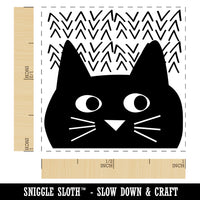 Mischievous Cat Peering Self-Inking Rubber Stamp Ink Stamper