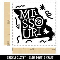 Missouri State with Text Swirls Self-Inking Rubber Stamp Ink Stamper