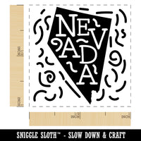 Nevada State with Text Swirls Self-Inking Rubber Stamp Ink Stamper