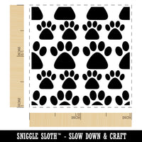 Paw Print Pattern Background Self-Inking Rubber Stamp Ink Stamper