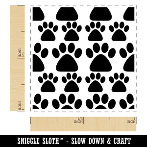 Paw Print Pattern Background Self-Inking Rubber Stamp Ink Stamper