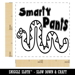 Smarty Pants Snake School Teacher Motivation Self-Inking Rubber Stamp Ink Stamper