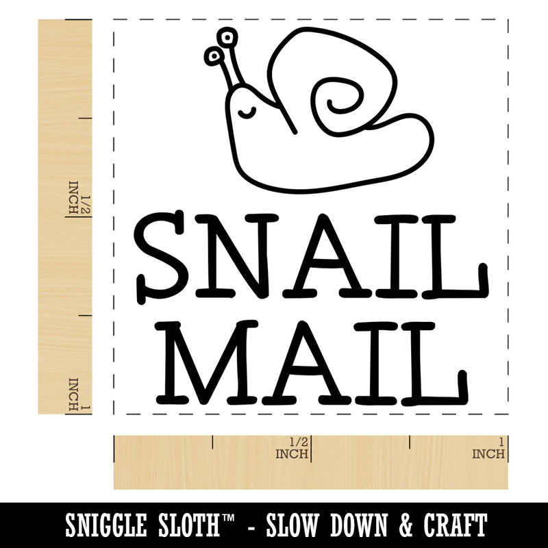 Snail Mail Cute Doodle Self-Inking Rubber Stamp Ink Stamper