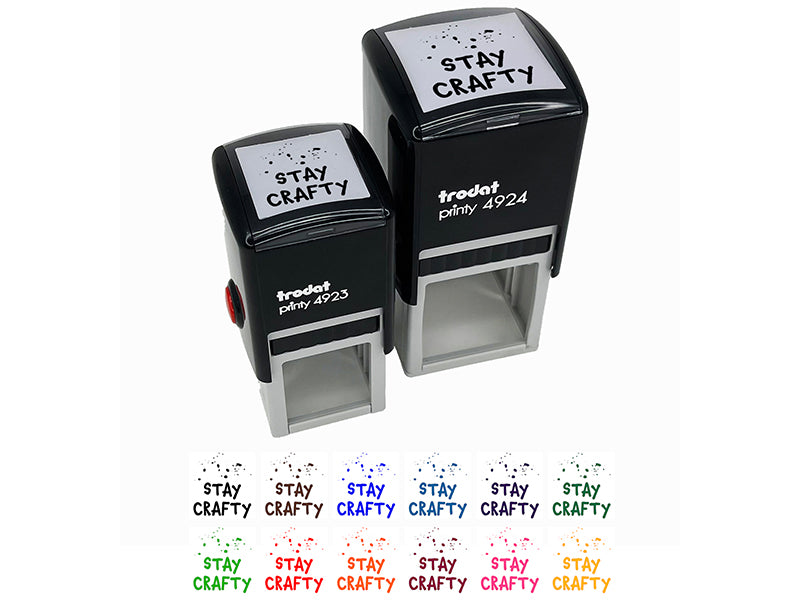 Stay Crafty Ink Splatters Self-Inking Rubber Stamp Ink Stamper