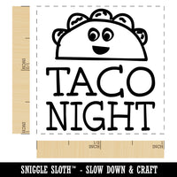 Taco Night Cute Doodle Self-Inking Rubber Stamp Ink Stamper