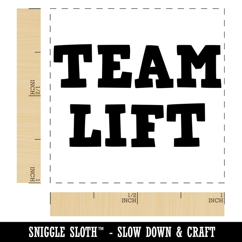 Team Lift Text Self-Inking Rubber Stamp Ink Stamper