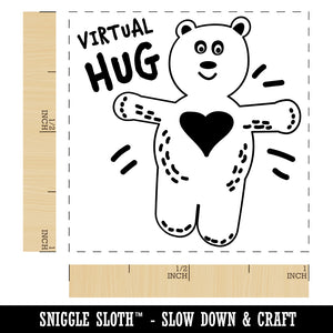 Virtual Hug Love Bear Cute Self-Inking Rubber Stamp Ink Stamper