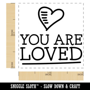 You Are Loved Heart Doodle Self-Inking Rubber Stamp Ink Stamper