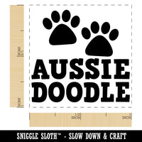 Aussiedoodle Dog Paw Prints Fun Text Self-Inking Rubber Stamp Ink Stamper