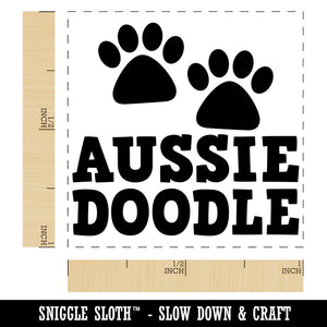 Aussiedoodle Dog Paw Prints Fun Text Self-Inking Rubber Stamp Ink Stamper