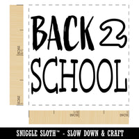 Back to School Fun Text Self-Inking Rubber Stamp Ink Stamper