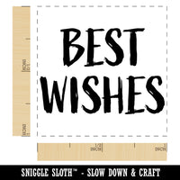 Best Wishes Sketchy Fun Text Self-Inking Rubber Stamp Ink Stamper