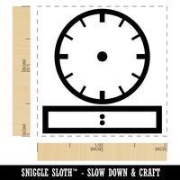 Blank Clock Telling Time Analog Digital Math Teacher School Self-Inking Rubber Stamp Ink Stamper