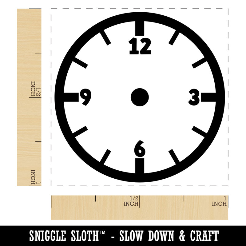 Blank Clock Telling Time Numbers Math Teacher School Self-Inking Rubber Stamp Ink Stamper