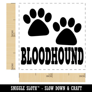 Bloodhound Dog Paw Prints Fun Text Self-Inking Rubber Stamp Ink Stamper