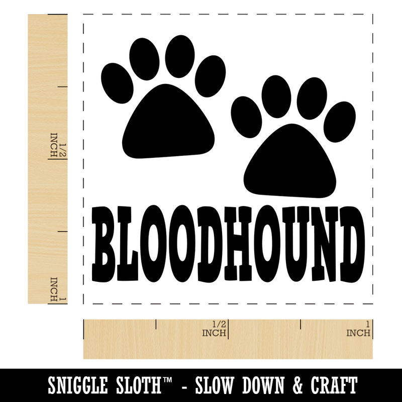 Bloodhound Dog Paw Prints Fun Text Self-Inking Rubber Stamp Ink Stamper