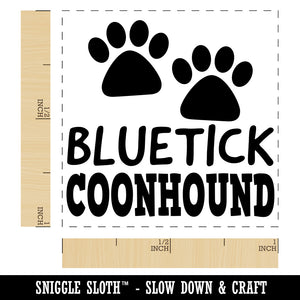 Bluetick Coonhound Dog Paw Prints Fun Text Self-Inking Rubber Stamp Ink Stamper