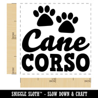 Cane Corso Dog Paw Prints Fun Text Self-Inking Rubber Stamp Ink Stamper