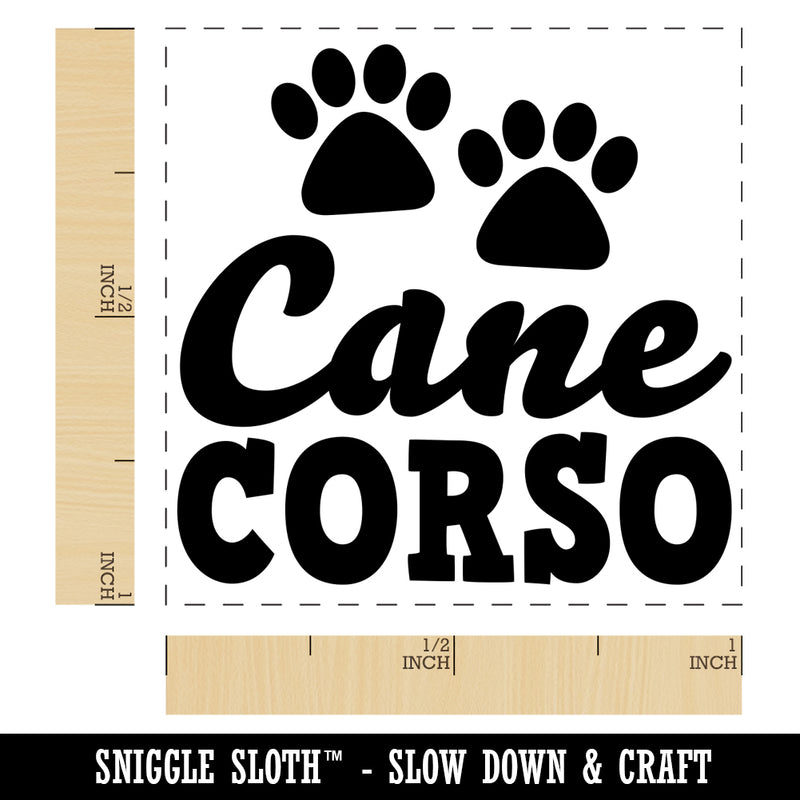 Cane Corso Dog Paw Prints Fun Text Self-Inking Rubber Stamp Ink Stamper