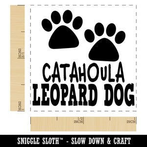 Catahoula Leopard Dog Paw Prints Fun Text Self-Inking Rubber Stamp Ink Stamper