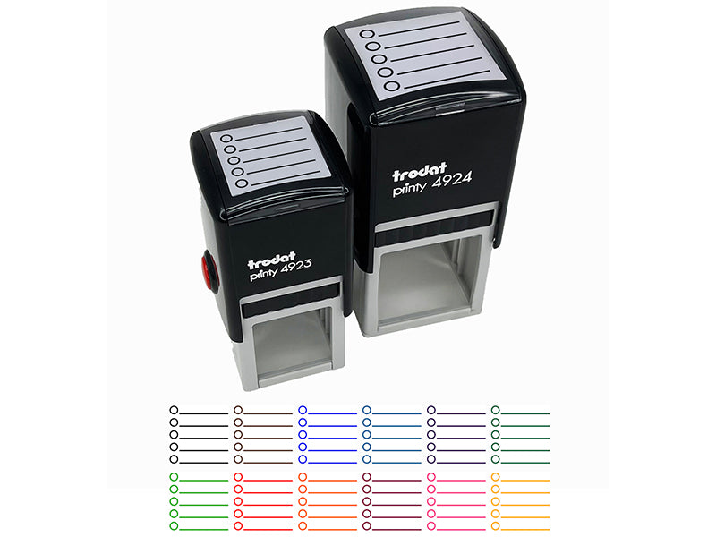 Check List Circles and Lines Self-Inking Rubber Stamp Ink Stamper