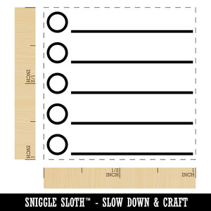Check List Circles and Lines Self-Inking Rubber Stamp Ink Stamper