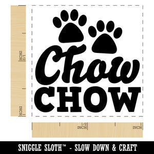Chow Chow Dog Paw Prints Fun Text Self-Inking Rubber Stamp Ink Stamper