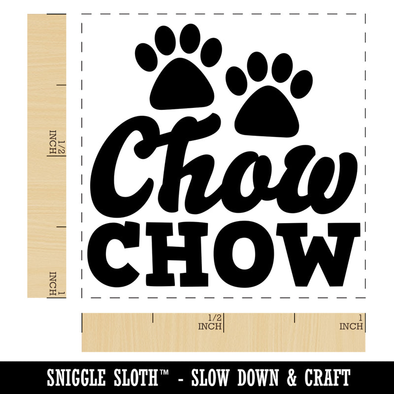 Chow Chow Dog Paw Prints Fun Text Self-Inking Rubber Stamp Ink Stamper