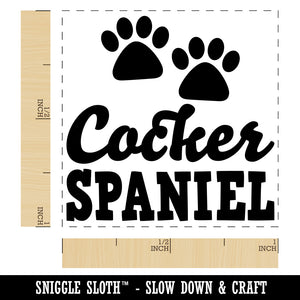 Cocker Spaniel Dog Paw Prints Fun Text Self-Inking Rubber Stamp Ink Stamper