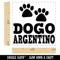 Dogo Argentino Dog Paw Prints Fun Text Self-Inking Rubber Stamp Ink Stamper