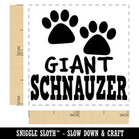 Giant Schnauzer Dog Paw Prints Fun Text Self-Inking Rubber Stamp Ink Stamper