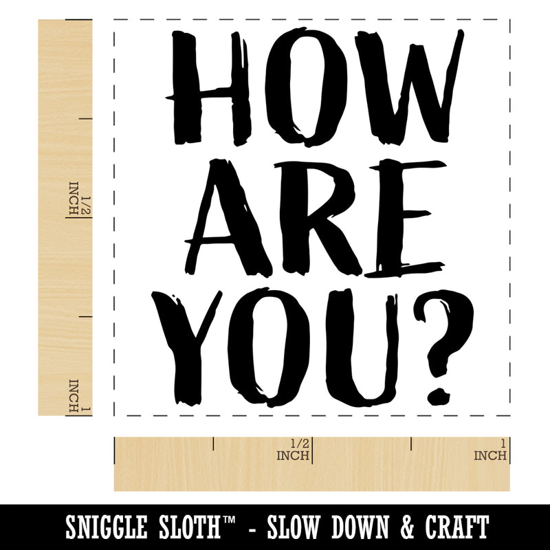 How Are You Sketchy Fun Text Self-Inking Rubber Stamp Ink Stamper