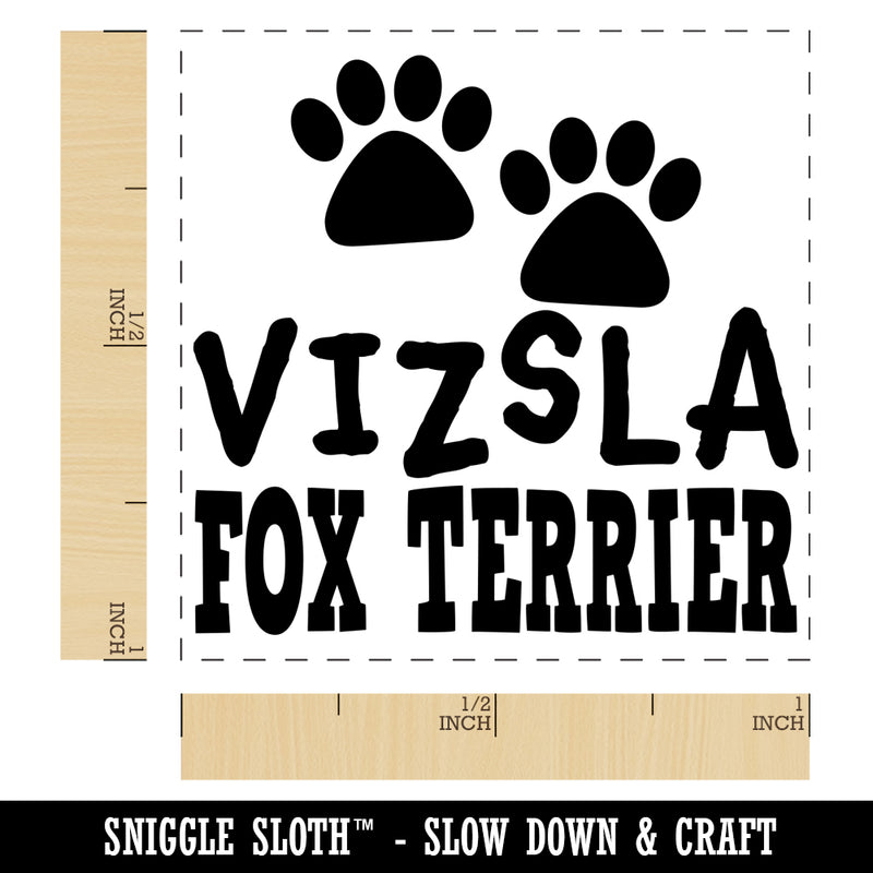 Vizsla Dog Paw Prints Fun Text Self-Inking Rubber Stamp Ink Stamper