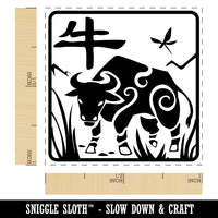 Chinese Zodiac Ox Self-Inking Rubber Stamp Ink Stamper