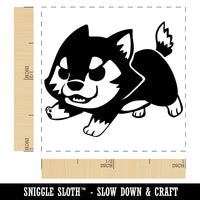 Cute Wolf Puppy Self-Inking Rubber Stamp Ink Stamper