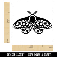 Emperor Moth Self-Inking Rubber Stamp Ink Stamper