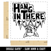 Hang in There Bat Self-Inking Rubber Stamp Ink Stamper