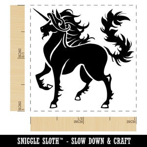 Heraldic Majestic Unicorn Self-Inking Rubber Stamp Ink Stamper