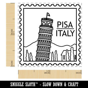 Leaning Tower of Pisa Italy Destination Travel Self-Inking Rubber Stamp Ink Stamper
