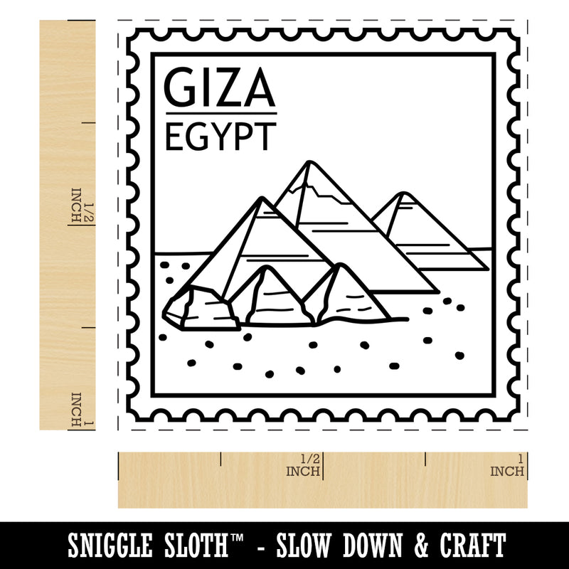 Pyramids of Giza Egypt Destination Travel Self-Inking Rubber Stamp Ink Stamper