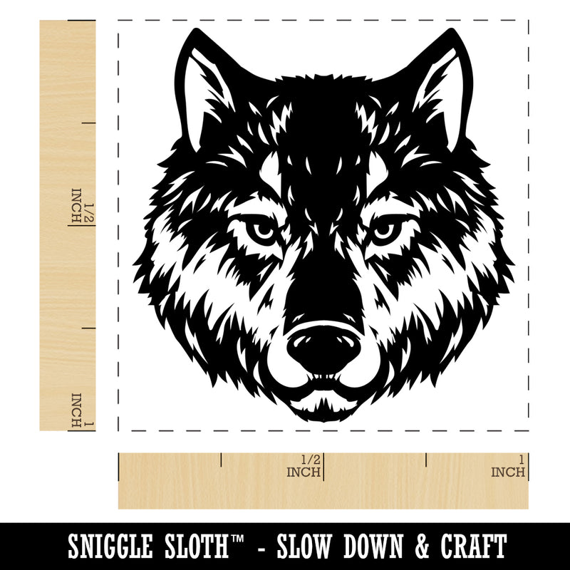 Realistic Wolf Head Self-Inking Rubber Stamp Ink Stamper
